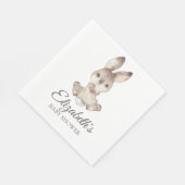 Woodland Bunny Rabbit Babydusche für Jungen oder M Serviette (Ecke)