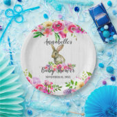 Woodland Bunny Rabbit Wasserfarbe Blumenbaby Showe Pappteller (Party)