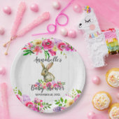 Woodland Bunny Rabbit Wasserfarbe Blumenbaby Showe Pappteller (Party)