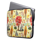 Woodland Bunny Rabbit Wasserfarbe Laptopschutzhülle (Vorderseite Links)