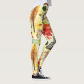 Woodland Bunny Rabbit Wasserfarbe Leggings (Rechts)