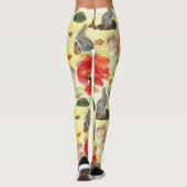 Woodland Bunny Rabbit Wasserfarbe Leggings (Rückseite)