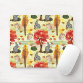 Woodland Bunny Rabbit Wasserfarbe Mousepad (Mit Mouse)