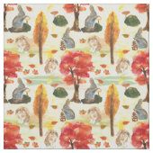 Woodland Bunny Rabbit Wasserfarbe Stoff (Muster)