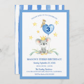 Woodland Bush Baby Koala Kindergeburtstag Einladung (Vorne/Hinten)