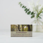 Woodland Business Card Visitenkarte (Stehend Vorderseite)