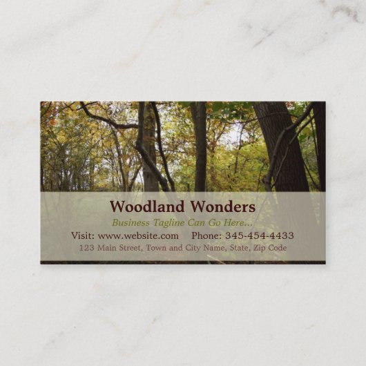 Woodland Business Card Visitenkarte (Vorderseite)