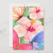 Woodland Butterfly Girl Babydusche Einladung (Rückseite)