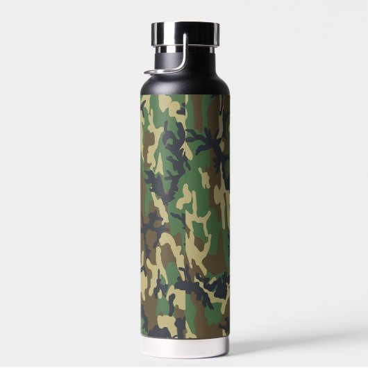 Woodland Camo Insulated Bottle for Camping, Hiking Trinkflasche (Rechts)