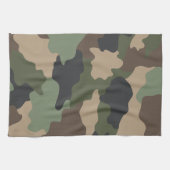 Woodland Camouflage Camouflage Khaki Tan Black Geschirrtuch (Horizontal)
