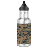 Woodland Camouflage (digital) Edelstahlflasche (Rechts)