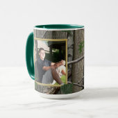 Woodland Camouflage Foto Tasse (Vorderseite Links)