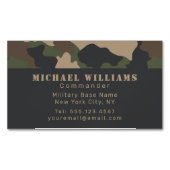 Woodland Camouflage Militärische Camouflage Khaki Magnetische Visitenkarte (Vorderseite)