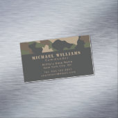 Woodland Camouflage Militärische Camouflage Khaki Magnetische Visitenkarte (Beispiel)