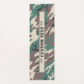 Woodland-Camouflage mit benutzerdefiniertem Text Yogamatte (Vorderseite)