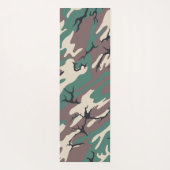 Woodland-Camouflage mit benutzerdefiniertem Text Yogamatte (Rückseite)