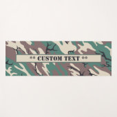 Woodland-Camouflage mit benutzerdefiniertem Text Yogamatte (Vorderseite (Horizontal))