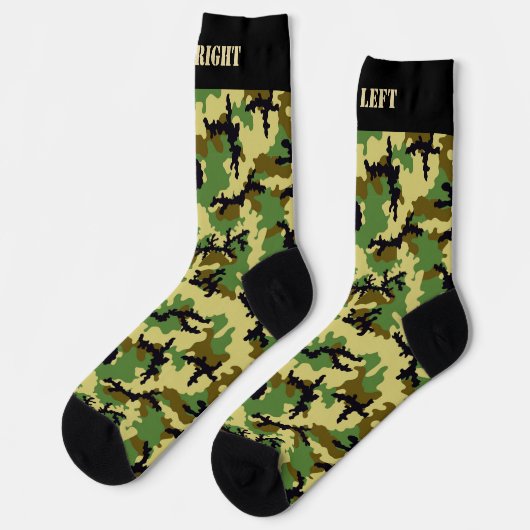 Woodland Camouflage Muster Socken (Linkes Detail)