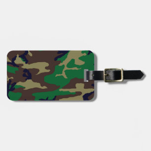 Woodland Camouflage Personalisiert Gepäckanhänger