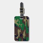 Woodland Camouflage Personalisiert Gepäckanhänger (Vorderseite vertikal)