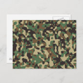 Woodland Camouflage Postkarte (Vorne/Hinten)