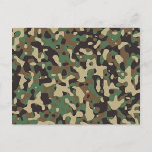 Woodland Camouflage Postkarte