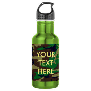 Woodland Camouflage Wasserflasche aus Edelstahl