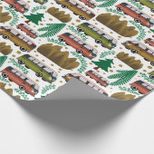 Woodland Camper Muster Geschenkpapier (Ecke)