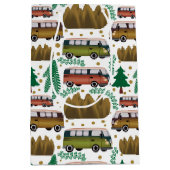 Woodland Camper Muster Mittlere Geschenktüte (Vorderseite)