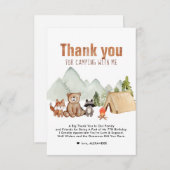 Woodland Campers Camping Geburtstag Danke Karte (Vorne/Hinten)