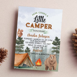 Woodland Camping Mountain Babydusche Einladung