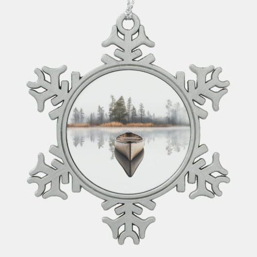 Woodland Canoe  Holiday Ornament (Vorderseite)