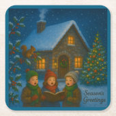 Woodland Carol Choir Rechteckiger Pappuntersetzer (Vorderseite)