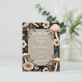 Woodland Charm: Ein Botanischer Hochzeitsempfang Postkarte (Stehend Vorderseite)