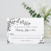 Woodland Charm Wedding RSVP Einladung (Stehend Vorderseite)