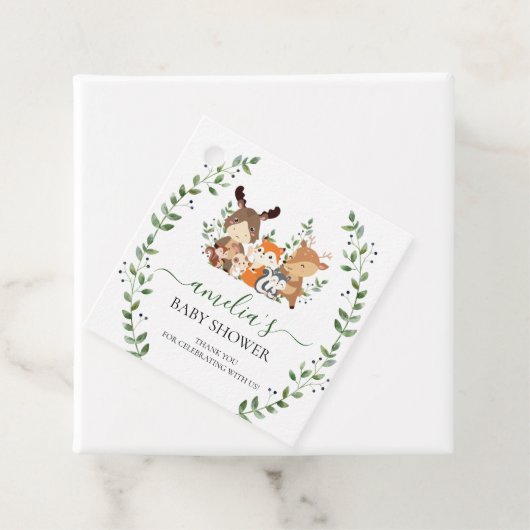 Woodland Chic Greenerlife Forest Animal Danke Geschenkanhänger (Beispiel)