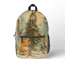Woodland christmas bunny festive cozy winter