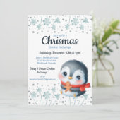 Woodland Christmas Cookie Exchange Party Einladung (Stehend Vorderseite)