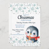 Woodland Christmas Cookie Exchange Party Einladung (Vorne/Hinten)