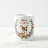 Woodland Christmas Deer Mug, Cute Holiday Fawn Cup Kaffeetasse (Mittel)