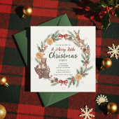 Woodland Christmas Wreath Party Invitation Einladung