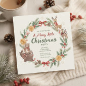 Woodland Christmas Wreath Party Invitation Einladung