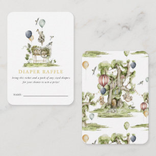 Woodland Circus Baby Dusche   Windelrumpf Begleitkarte