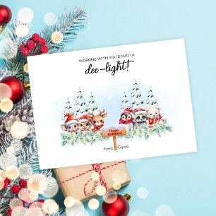 Woodland Co-Worker Holiday Card Einladung