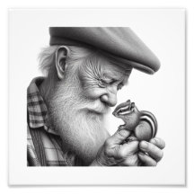 Woodland Companies Old Man mit Chipmunk Wall Art