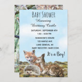 Woodland Creature Animals Baby Dusche Einladung (Vorne/Hinten)