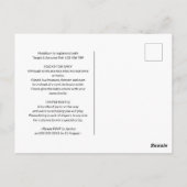 Woodland Creatures Baby Shooter Invite Watercolor Postkarte (Rückseite)