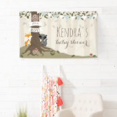 Woodland Creatures Boy Baby Shooter Banner (Insitu)