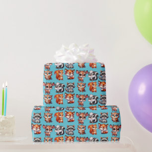 Woodland Creatures Boy's Baby Shower Geschenkpapier