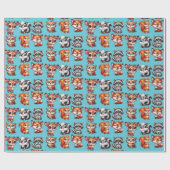 Woodland Creatures Boy's Baby Shower Geschenkpapier (Flach)